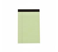 Gralara Medium Tear-off Notepad No Ink Bleed Lined Writing Pad Sturdy Backing Board Lined Writing for Students, Classroom, Meetings, Green, A5