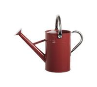 Gralara Metal Watering Can Fine Sprayer Ergonomic Handle Rustproof with Removable Spout Watering Pot 5L Watering Can for Garden Outdoor Indoor Plants Tool, red