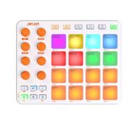 Gralara MIDI Controller with Compact MIDI Controller with 16 Pads Music Sequencer for Producers, Home Studio, White