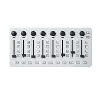 Gralara MIDI Controller with Faders Compact Control Surface Desktop Mixing Console for Home Studio, White, White
