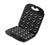 Gralara Mini Donut Maker Machine for Kids Compact Makes 16 Small Doughnuts Double Sided Heating