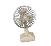 Gralara Mini Portable Desk Fan with Retro Design, Ideal for Home, Summer Or Outdoor Use, white