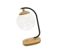 Gralara Moon Lamp for Nightstand Use, for Living Rooms and Offices, Wood Color