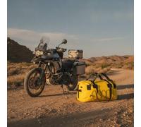 Gralara Motorcycle Tail Bag Heavy Duty Motorcycle Rear Seat Bag Fold-Over Closure for Daily Commuting, Array, Yellow, 110L