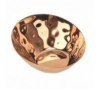 Gralara Nut Bowl Modern Hammered Serving Bowl Decorative Ice Cream Dish for Dinners, Cafes, Rose Gold