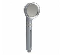 Gralara Offering Deep Filtration High Pressure Output Adjustable Water Control Stainless Steel Panel Handheld Design Suitable for Relaxing Washroom Experience, Grey Silver