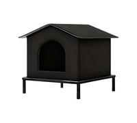 Gralara Outdoor Cat Shelter for Stray Cats, Insulated And Warm Pet Refuge, Ideal for Winter. for The Porch, Backyard, Or Patio, black, S