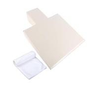 Gralara Padded Wedge Block Training An Accessory for Pilates Reformer for Muscle Building, Bodybuilding And Endurance Training, White