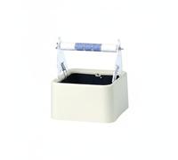 Gralara Parrot Waste Management Stand Easy to Clean Parrot Training Perch with Feeder for Indoor, M, A-white Blue