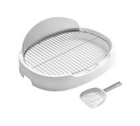 Gralara Pet Dog Toilet Litter Tray,Puppy Training Potty Tray,Pet Litter Pan,Potty Training Corner for Puppy Small Dogs Pet Supplies, white, 18mm