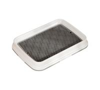 Gralara Pet Toilet Training Holder Puppy Training Tray Pet Training Toilet Mesh Grids Dog Toilet, Grey