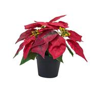 Gralara Poinsettia Plant for Christmas Decoration in Pot for Home and Office, Style B