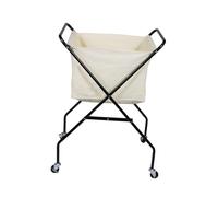 Gralara Portable Laundry Cart with Wheels, Detachable Inner Bag, Height 82 Cm, Functional Laundry Basket on Wheels, Metal Structure