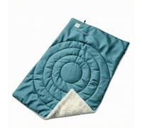 Gralara Quilted Dog Mat with Carry Loop Double-Sided Foldable Fleece Dog Mat Packable for Home, Blue, 70x118 CM