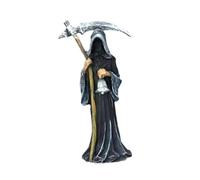 Gralara Reaper Statue Mystery Man Holding Figurine Robe Entrance Prop Gothic Spooky Sculpture Halloween Decor for Home Shelf