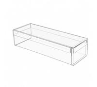 Gralara Rectangular Transparent Dessert Storage Box for Tiramisu with Removable Side Panels for Easy Washing and Cake Release Acrylic Clear Container for, 50 CM