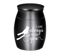 Gralara Remembrance Case Cremation Urn Dog Cat Ashes Pet Burial Box for Rabbits Kittens Birds, Black