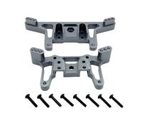 Gralara Remote Car Fitting Shock Mount Set Bracket Upgrade Aluminum Alloy 6061 Anodized Sandblasted Precision Machined Front And Rear Finish Suitable for 1/12, Gray