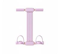Gralara Resistance Training Rope Exercise Pedal Exerciser Band Set With Foot Support Thickened And Alloy Build For Stable Pulls suitable for home workouts beginners travel fitness, Pink