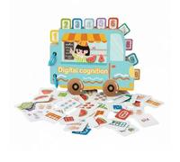 Gralara Reusable Sticker Book Educational Number Cognition Activity Book Develops Hands-On Ability Child-Centered Number Learning Toy for Young Children