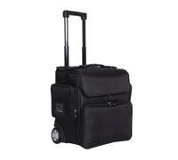 Gralara Rolling Makeup Case Soft-Sided Cosmetic Case with Wheels Travel Luggage for Mobile Appointments, in the Field