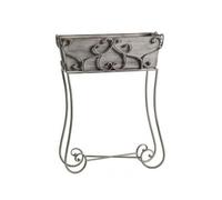Gralara Scrollwork Plant Stand Rectangular Iron Plant Stand Heavy Duty Outdoor Decor for Garden, Courtyard , A3502 - Rectangular Planter Stand, 82.5cm H X 62cm W X 26cm D