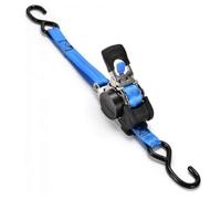 Gralara Self-Retracting Cargo-Securing Straps Compact Retractable Ratchet Straps Easy to Store Retractable Cargo-Securing Strap for Motorcycle, Boat, Blue