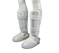 Gralara Shin and Instep Guards Ligero Shin Guards with Foot Protector Resistente Protección Para Espinilla Y Empeine for Fighting Artists, Sparring, Array, White, M