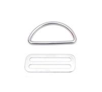 Gralara Side-Mount Tank Loop Rustproof Diving D-Loop Lightweight Fastening Hardware for Scuba Divers, S, Single D-ring + Single Tri-glide Buckle