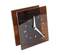 Gralara Silent, Versatile, Modern Table Clock, Ideal As A Gift Or Home Decoration, for Desks, Dining Rooms, Shelves Or Countertops, Clear Coffee