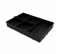 Gralara Silicone Tray Organizer Storage Tray Divided Tray Compartment Tray Non Slip Food Grade Silicone With Pliable Texture For sorting snacks cosmetics keys, Black