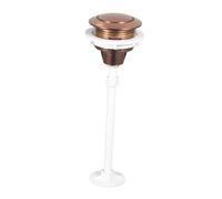 Gralara Single Push Toilet Flush Button Tank Universal Accessory Easy Mount Use Pp Material for Bathroom Toilet, Rose Gold