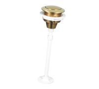 Gralara Single Push Toilet Flush Button Tank Universal Accessory Easy Mount Use Pp Material for Bathroom Toilet, Gold