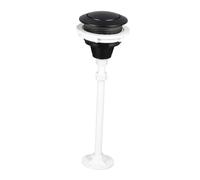 Gralara Single Push Toilet Flush Button Tank Universal Accessory Easy Mount Use Pp Material for Bathroom Toilet, Black