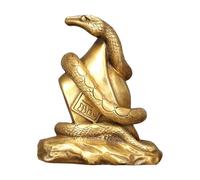 Gralara Snake Statue Made of Ingots, Table Decoration, Feng Shui Decoration, Snake Figurine for Closet and Party, S