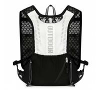 Gralara Sports Shoulder Pack Running Vest Backpack With Ready Design Wicking Honeycomb Mesh High Visibility Reflective Trim Multi Pocket Storage Polyester , Black White