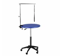 Gralara Stable Hydraulic Animal Workstation, style to 3 | Sturdy Metal Frame, Round Grooming Table with Arm, Heavy-Duty, for Home, Dog Owners