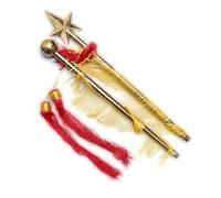 Gralara Stainless Steel Direct Rod Decorative Tassels Tasseled Conductor Rod Professional Grade Procession Equipment for Band Leaders, Processions, Gold