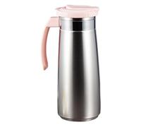Gralara Stainless Steel Water Jug 43.96/1.3L Reusable Water Jug Fridge Lemon Kettle for Drinks Home Picnic Restaurant, Pink