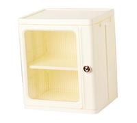 Gralara Storage Cabinet, Bedside Table, Modern Multi-functional Toy Cabinet, Folding Storage Container, Folding Storage Box, 1 Tier without Wheel