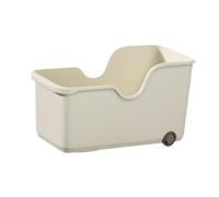 Gralara Storage Container Bin Box for Kitchen Organization with Wheels Storage Bin Boxes for Home Office under Sink Cabinet Shelf, L