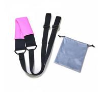 Gralara Stretch Band Flexibility Strap Leg Stretcher Training Belt with Travel Storage Bag and Padded Center suitable for studio classes home stretching on the go workouts dance rehearsals, Pink