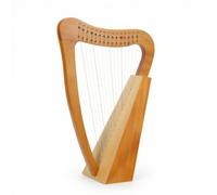 Gralara String Wooden Lyre Beginner-Friendly String Instrument for Beginners, Students, Music Learning, Home Practice, 15-String Spruce Natural Wood, 59cm X 37cm