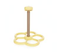Gralara Sturdy Flower Rotating Perch Hanging Design Bird Play Stand Bird Cage Perch Play Stand, Yellow