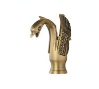 Gralara Swan Basin Faucet Countertop Swan Faucet Resistant for Vanity, Antique Bronze, Short