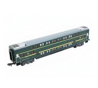 Gralara SYZ25K Two Level Carriage Model Realistic Design Two Level Train Car Model Great Gift Electric Railway Passenger Car for Collectors, Boys, Green