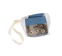Gralara Transport Bag for Birds with Clear View, Small Animal Carrier for Macaw Conure Parakeet Squirrel Chinchilla, Blue