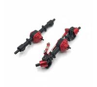 Gralara Vehicle Axle Assembly RC Axle Set Front Rear Axle Kit Shaft CNC Machined Construction improves low center balance and grip suitable for model D91 D96X, Black Red
