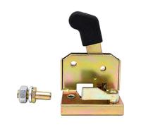 Gralara Vehicle Door Lock with Lock Post Mechanical Latching Unit for Construction Vehicle Doors Gold Toned Zinc Steel Housing Compact Design Black Textured, Style A