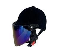 Gralara Velvet Riding Helmet Full Coverage Horse Riding Helmet Adjustable Headgear for Equestrians, Riders, Stables, Black, Summer Style - Colorful Visor